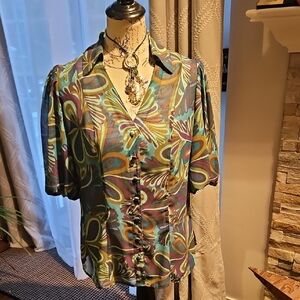 Bisou Bisou 100% Polyester Top - Med.